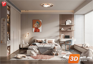 Children Room Scenes Skp FIles 